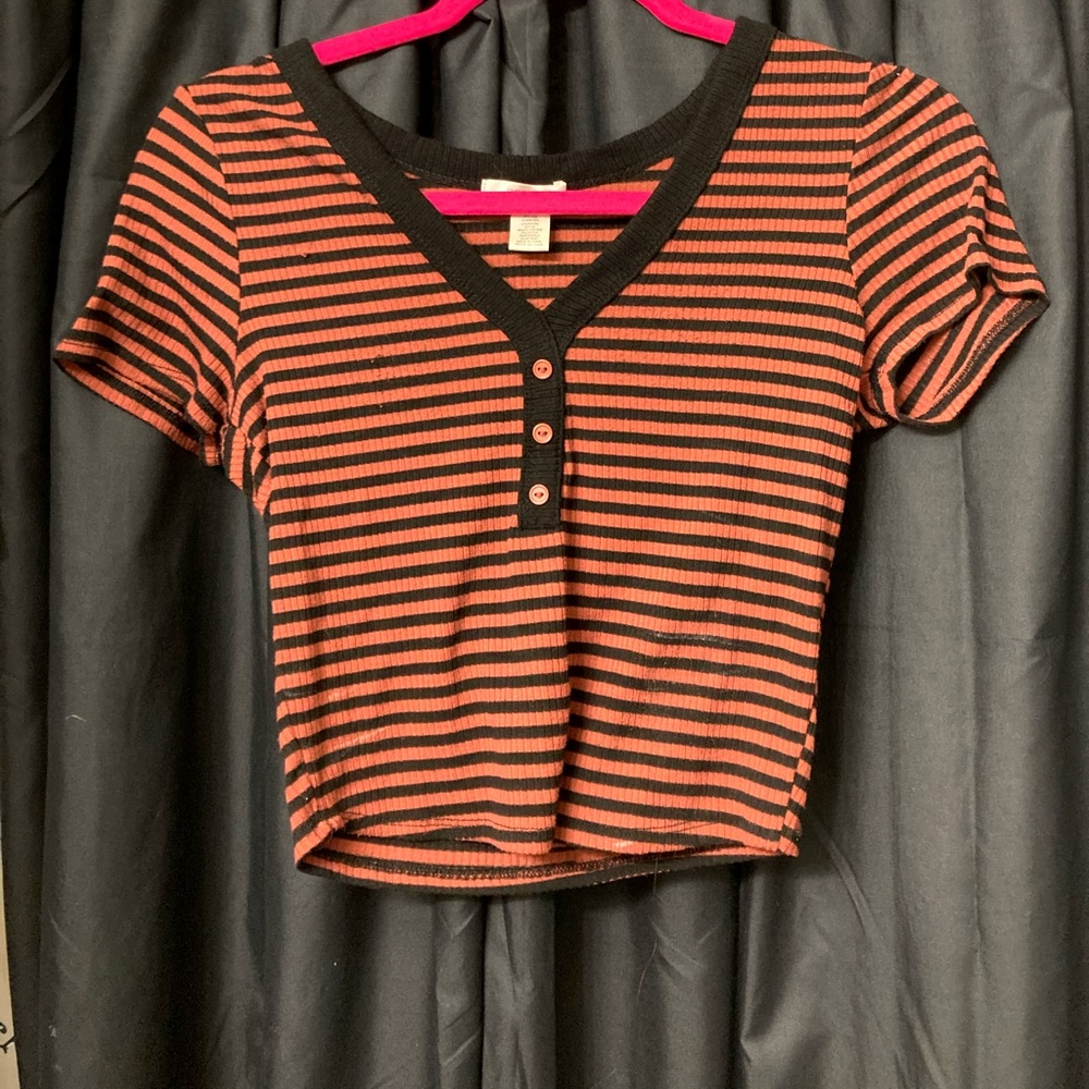 Striped crop top 60s look Size M urban outfitters